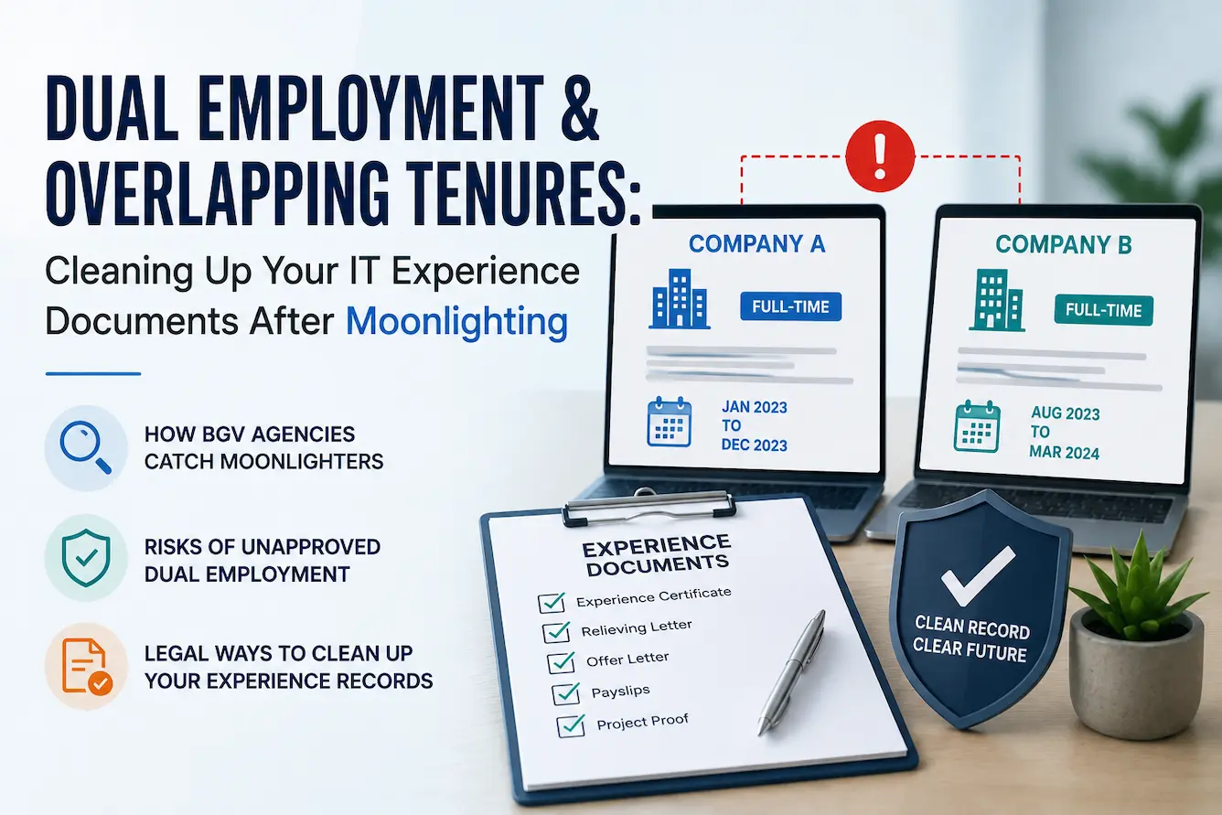 Tensed professional, not having experience documents